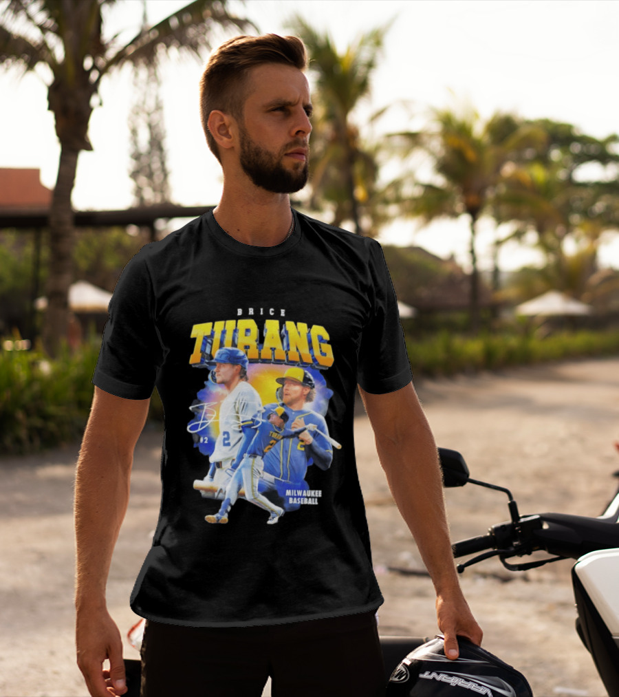 Brice Turang Milwaukee Brewers Baseball #2 T-Shirt