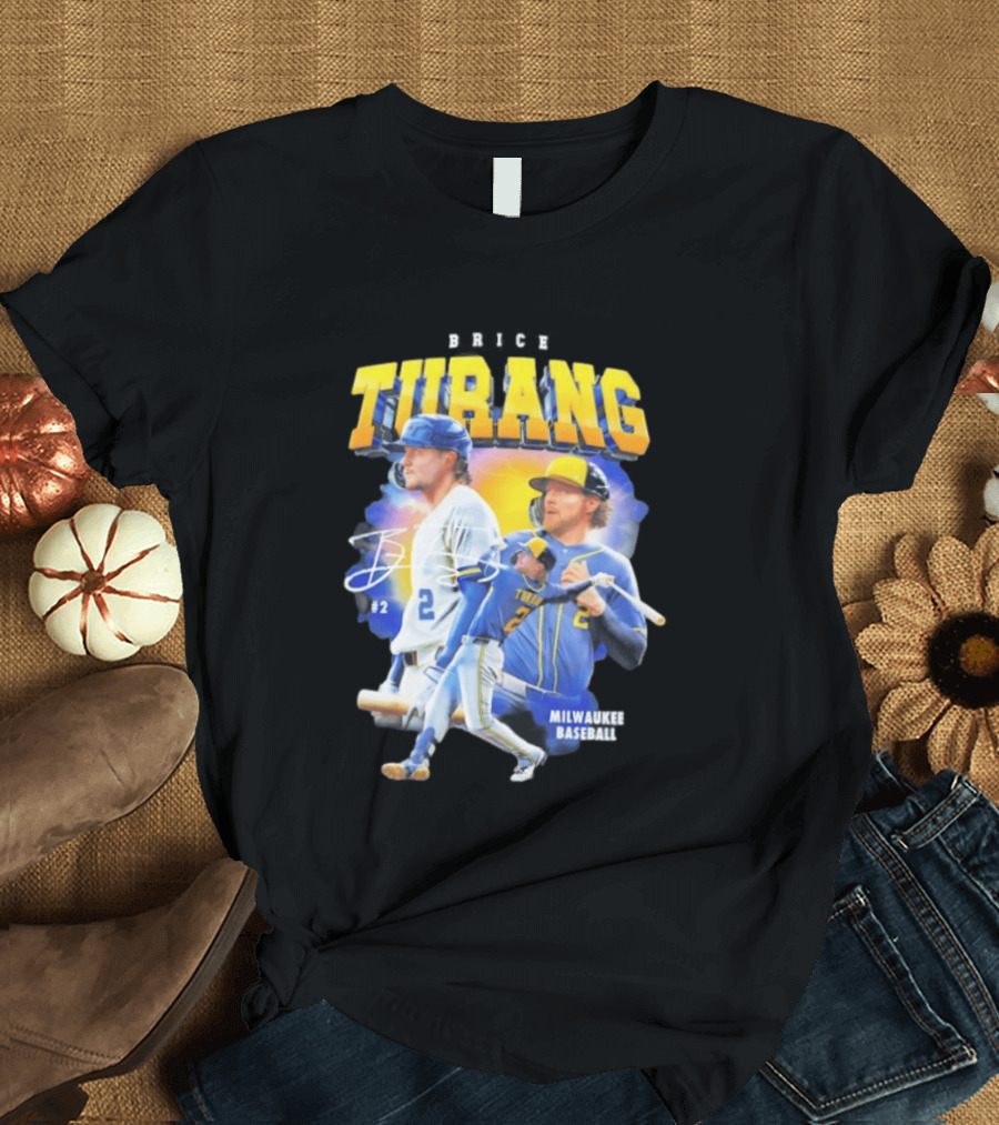 Brice Turang Milwaukee Brewers Baseball #2 T-Shirt