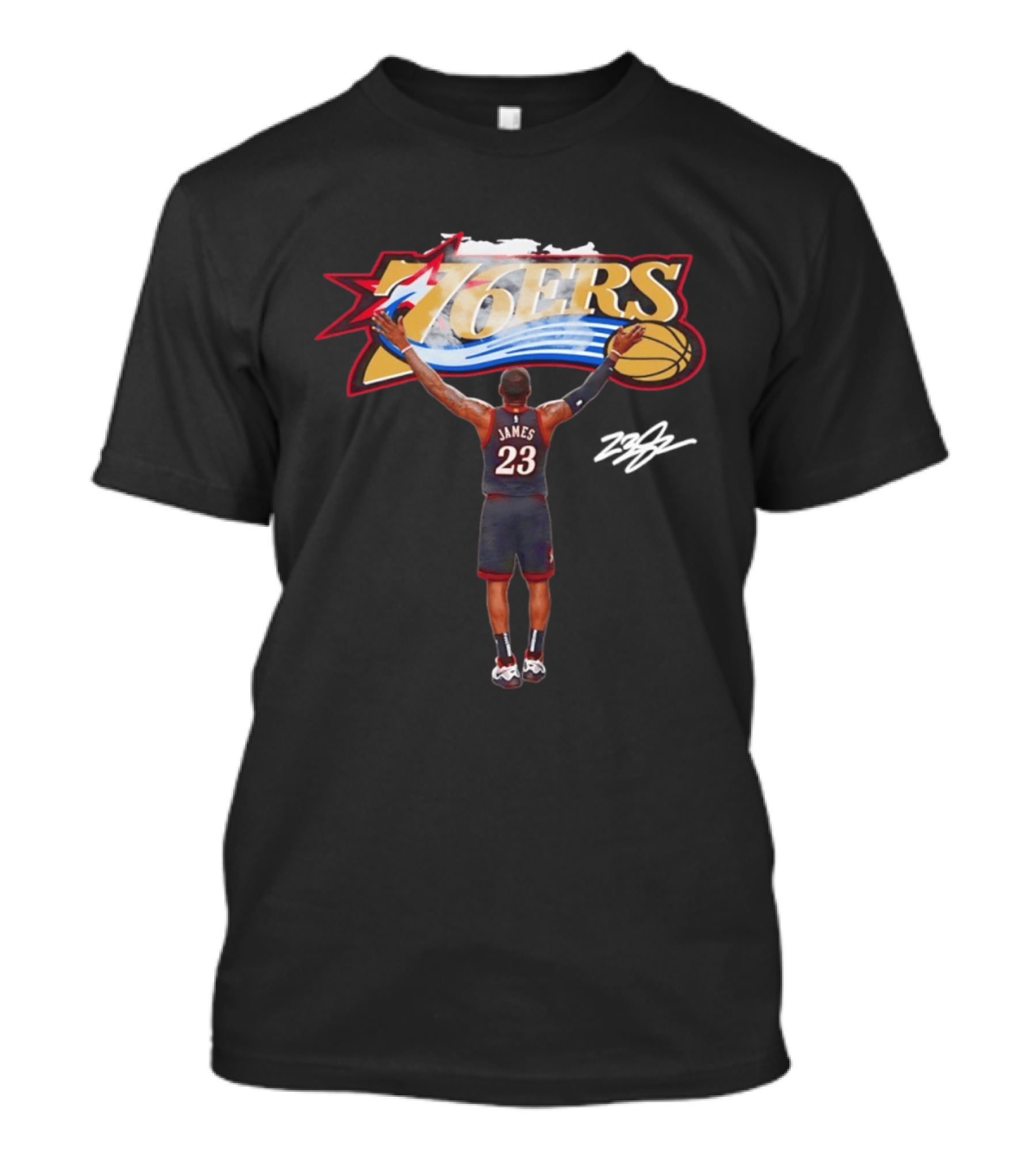 Philadelphia Sixers 76ers LeBron James Crossover Chalk Toss T-Shirt