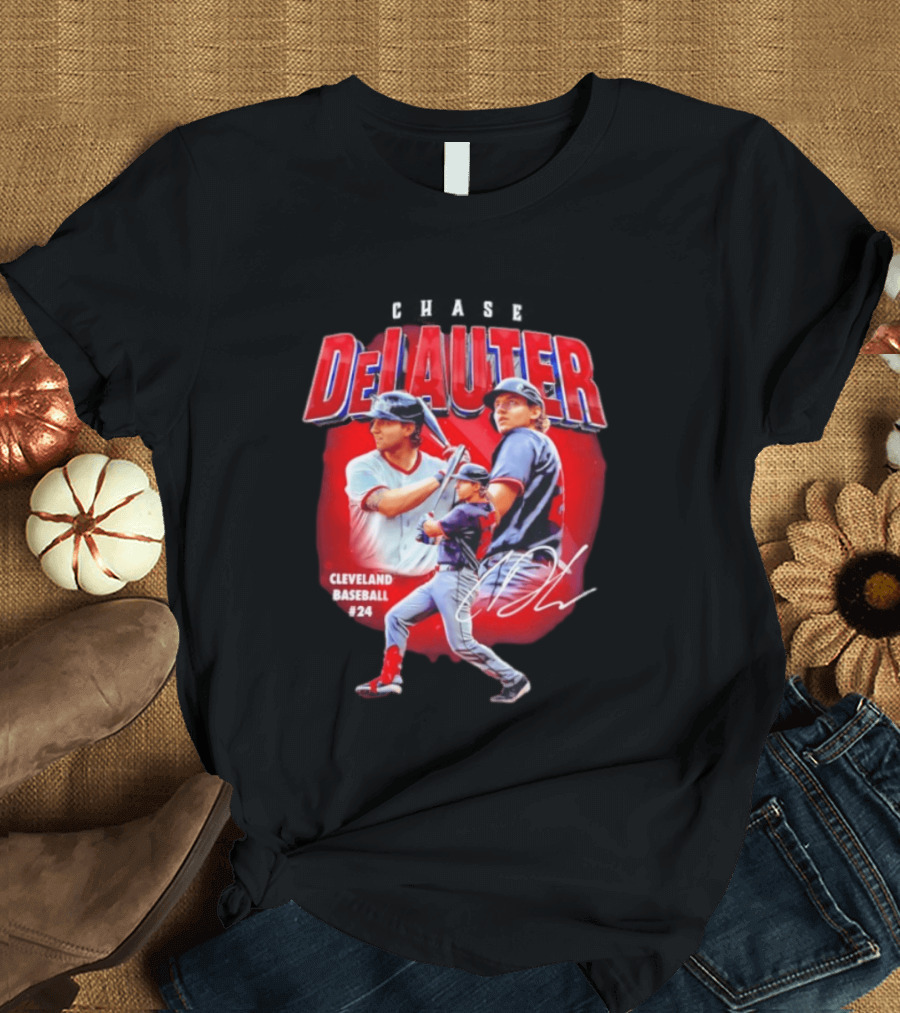 Cleveland Baseball Chase DeLauter #24 MLB 2026 Season T-Shirt