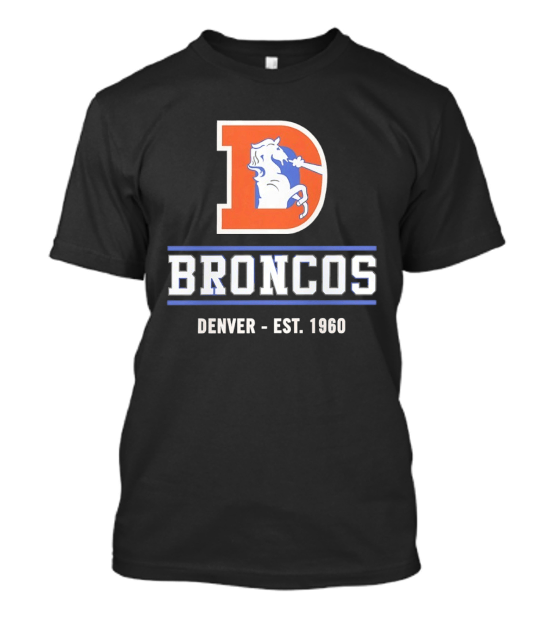 Denver Broncos D Logo Vintage Est 1960 Retro Team Spirit T-Shirt