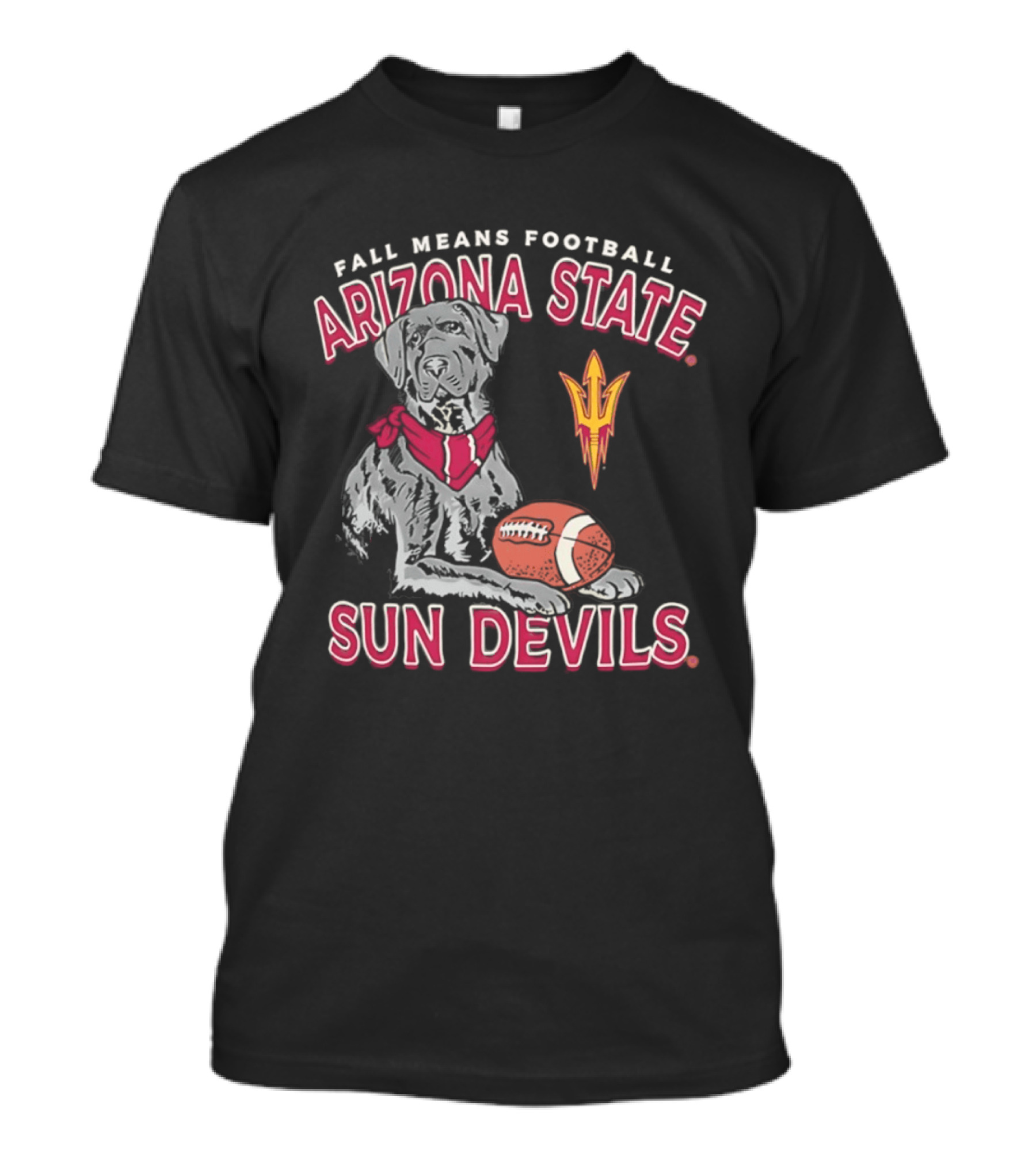 Fall Means Football Arizona State Sun Devils Mascot With Football T-Shirt