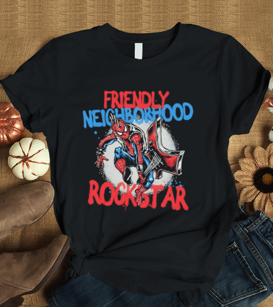 Friendly Neighborhood Rockstar Spider Man Marvel Comics T-Shirt