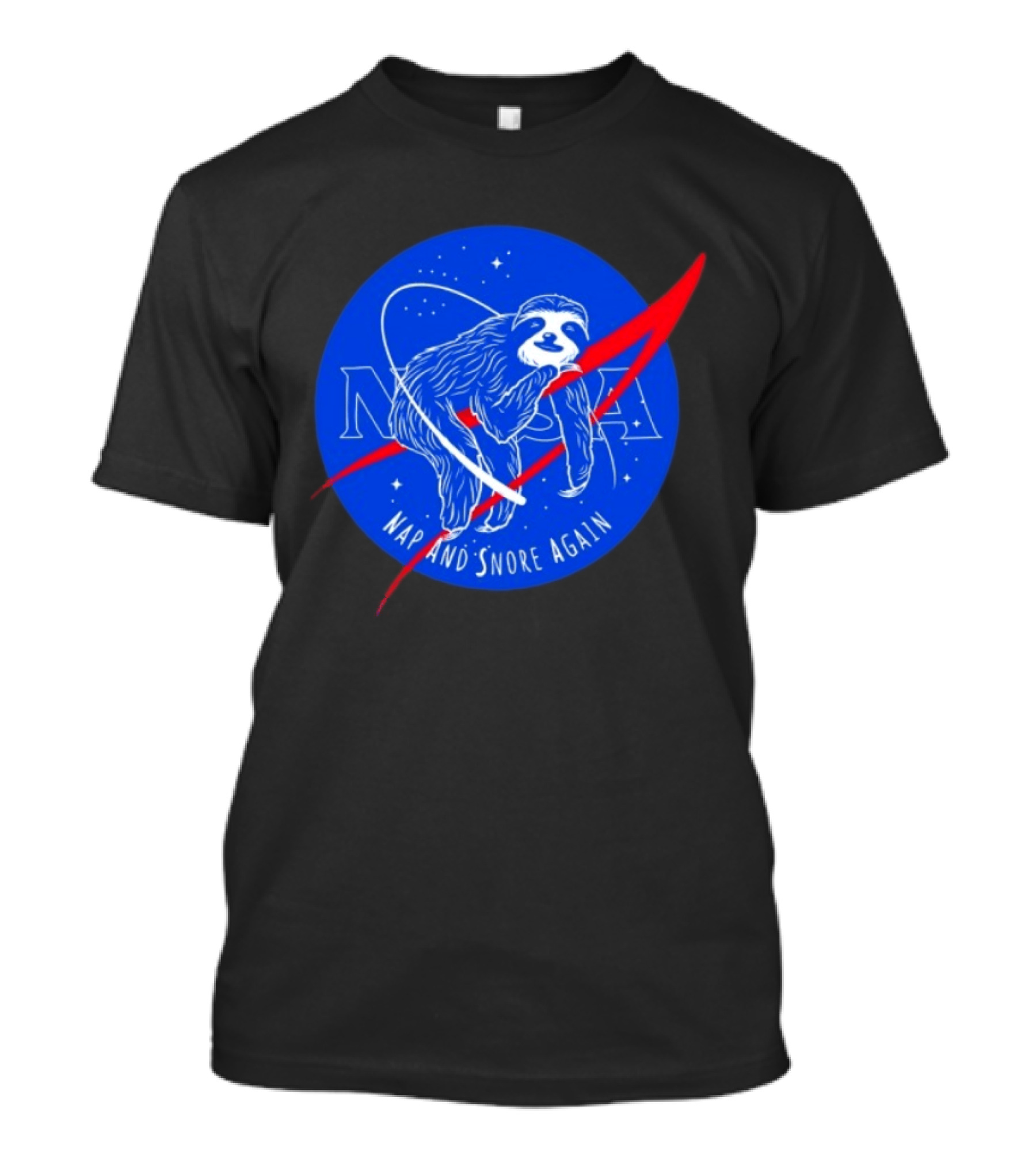 NASA Sloth Nap And Snore Again Space T-Shirt