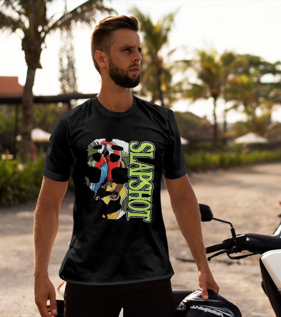 SLAPSHOT Parrot Wasting Away Boston Massachusetts 1985 2026 Two Sided T-Shirt