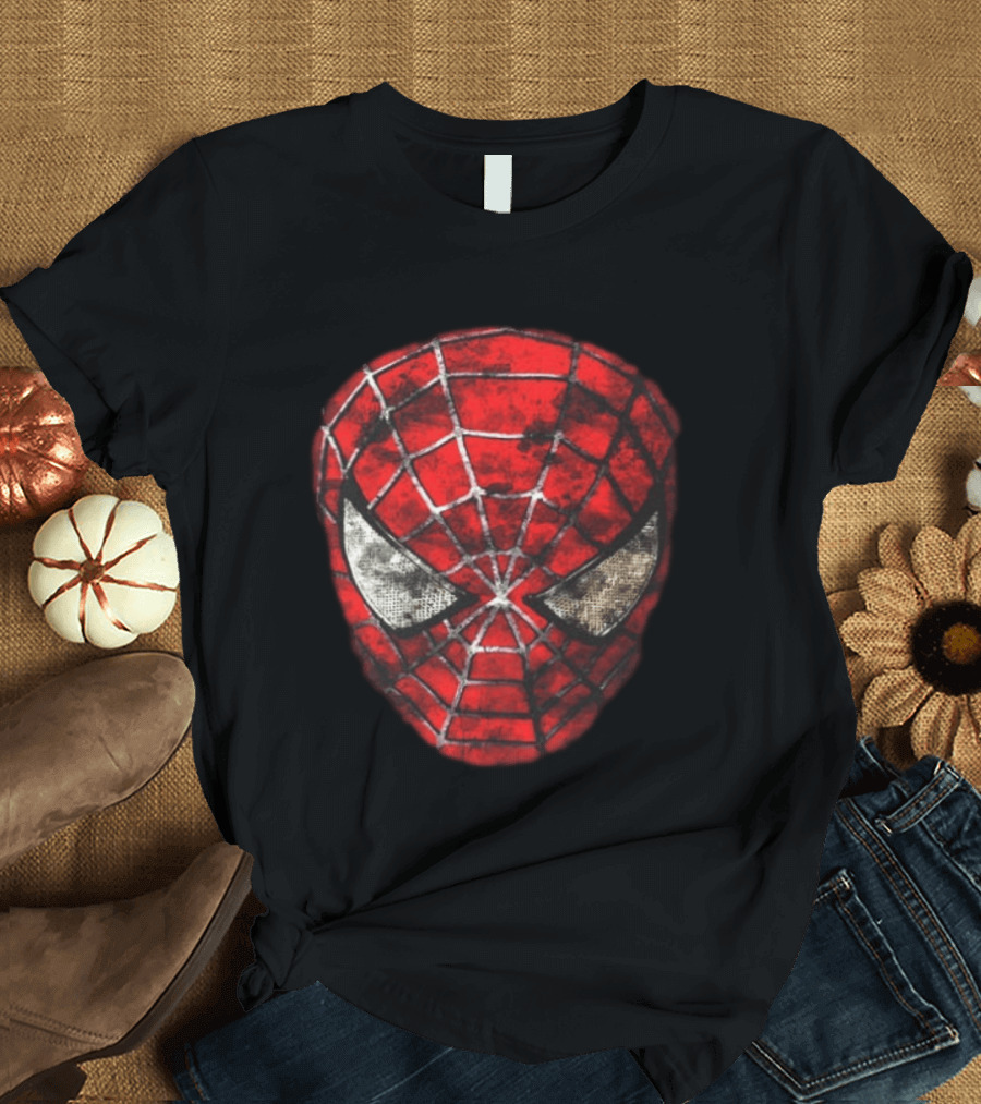 Spider Man 2 With Great Power Comes Great Responsibility Two Sided Iconic Mask T-Shirt