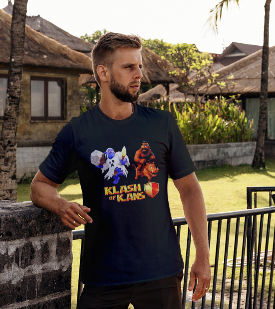 Klash Of Kans Clash Of Clans Mobile Game Barbarian Giant Characters T-Shirt