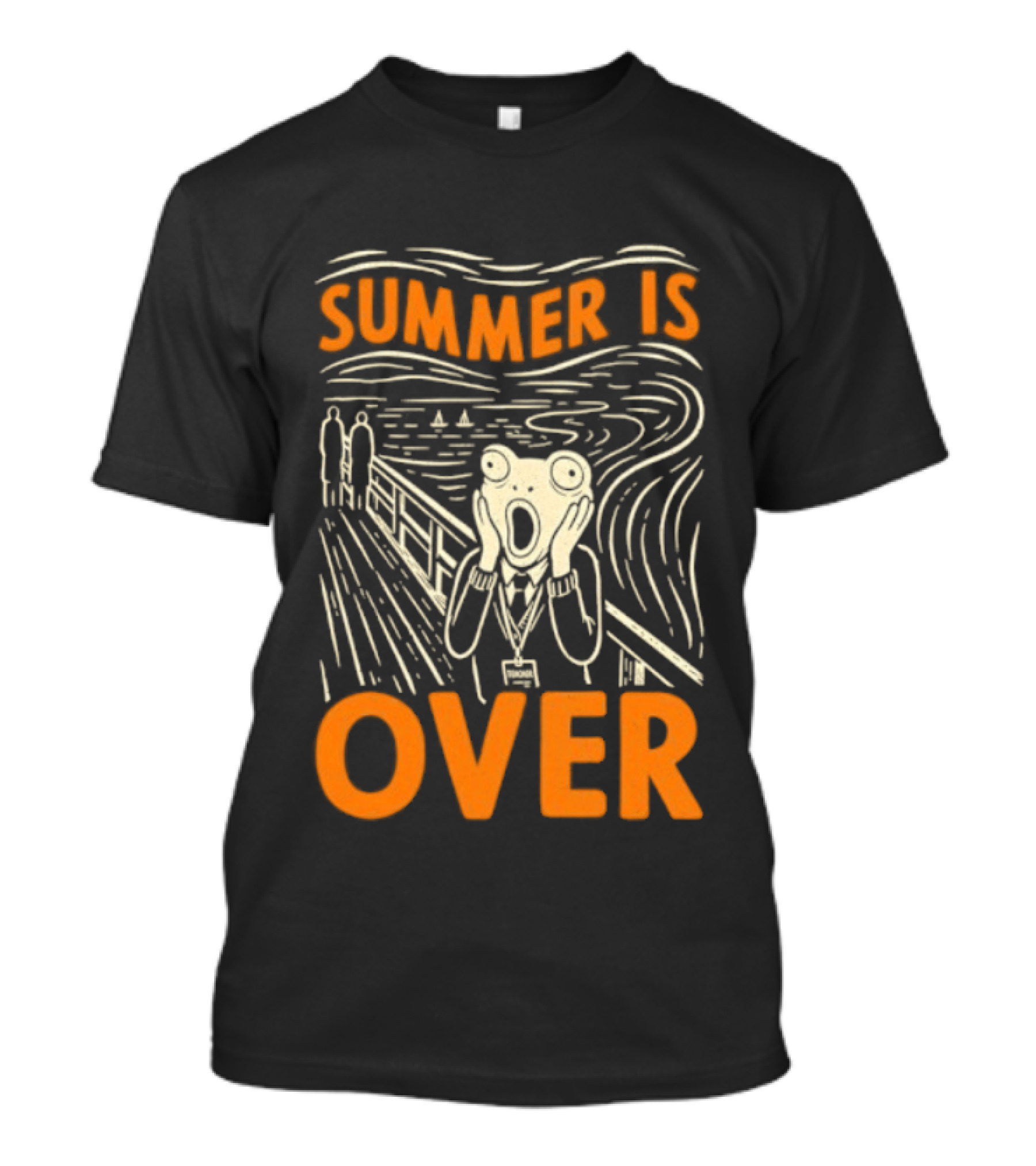 Summer Is Over Frog The Scream Teacher Art Print T-Shirt
