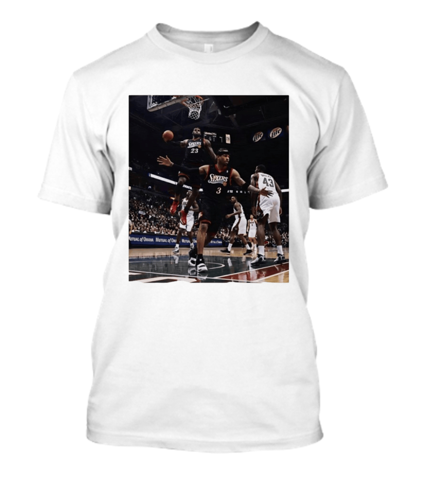 Philadelphia 76ers A.I. LeBron James Iconic Basketball Moment T-Shirt