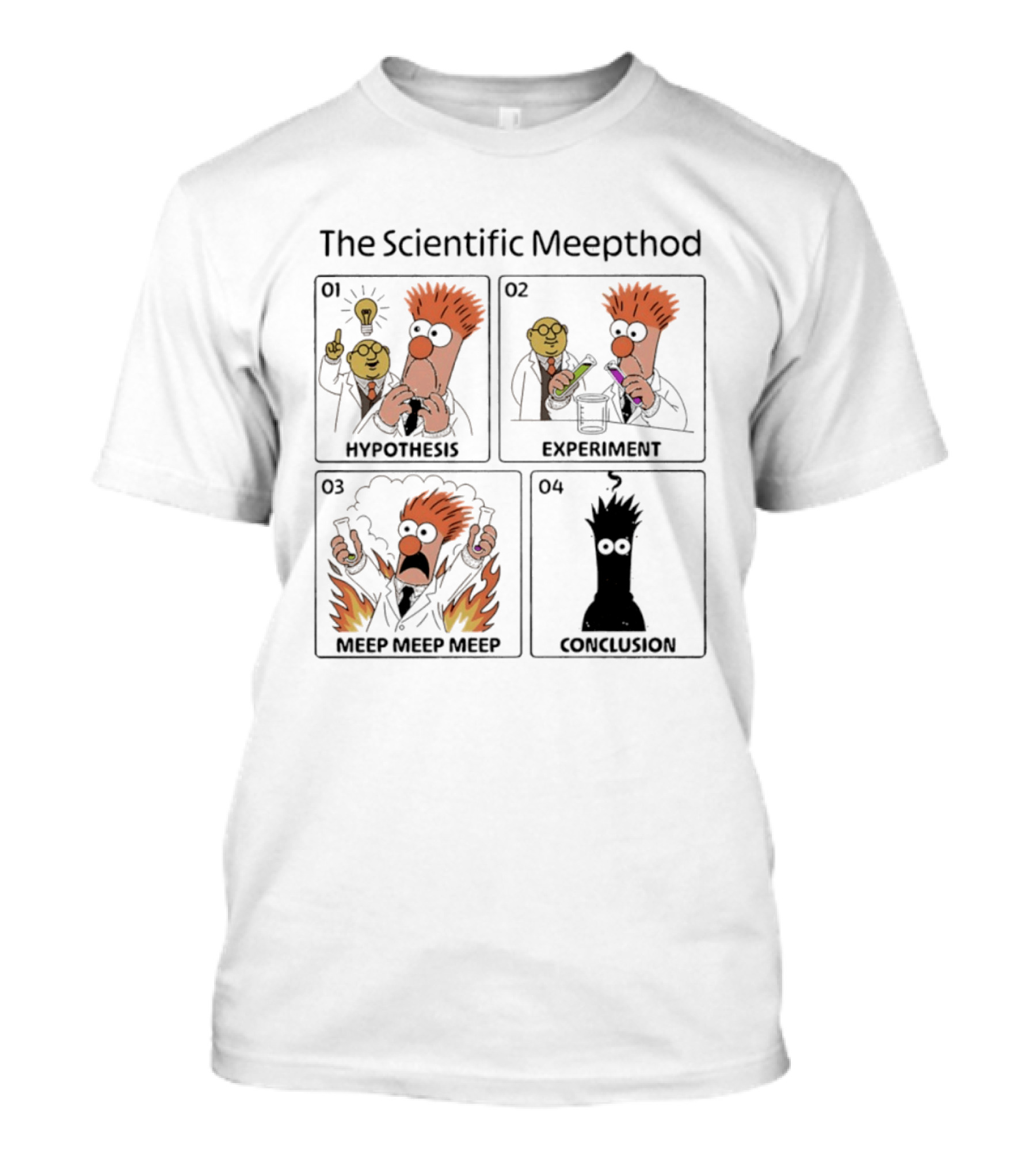 The Scientific Meepthod Beaker Muppets Hypothesis Experiment Conclusion T-Shirt