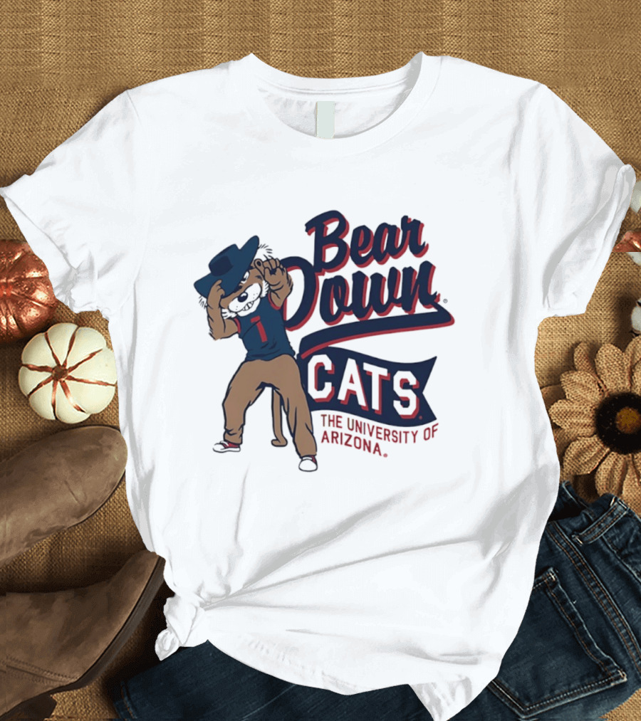 Bear Down Cats University Of Arizona Wildcat Spirit T-Shirt