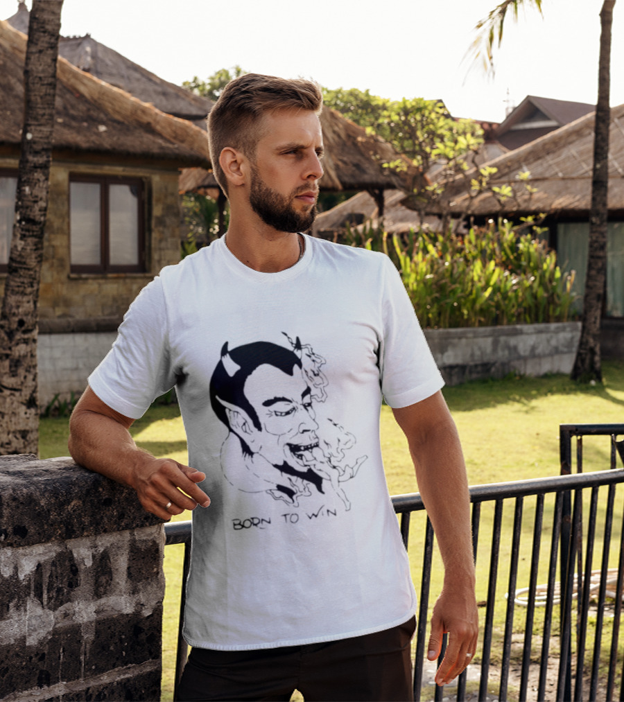 Devil Eating Person Born To Win T-Shirt