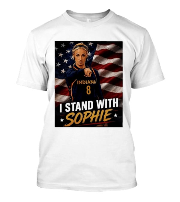 I Stand With Sophie Cunningham Indiana 8 American Flag T-Shirt