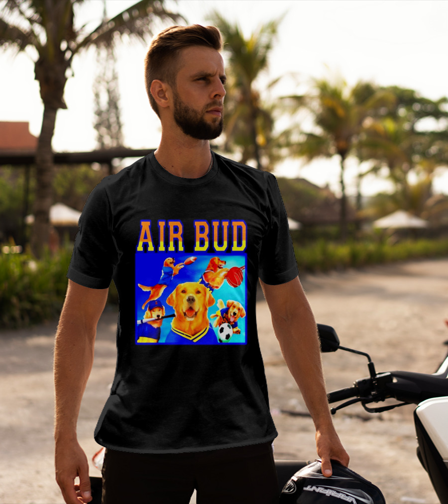 Air Bud Golden Retriever Basketball Football Soccer Sports Collage T-Shirt