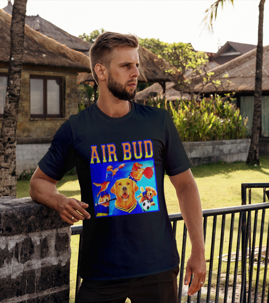Air Bud Golden Retriever Basketball Football Soccer Sports Collage T-Shirt