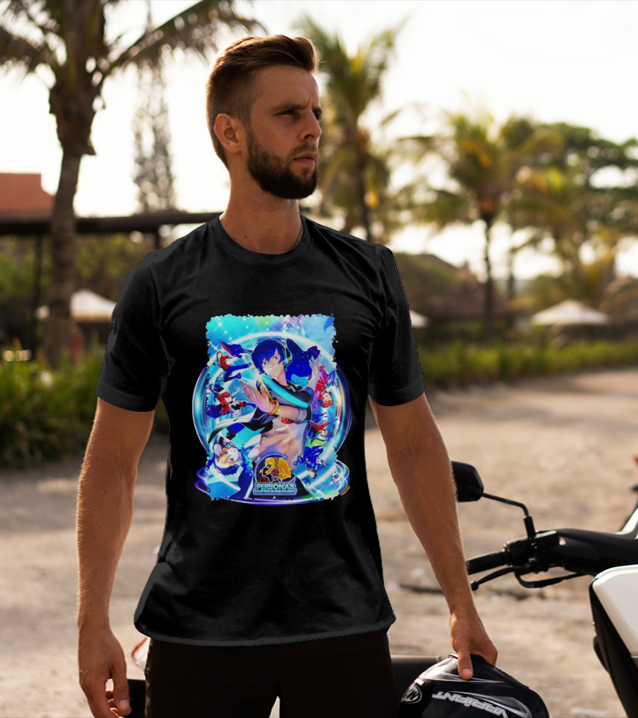 Persona 3 Dancing In Moonlight ATLUS Colorful Character Collage T-Shirt
