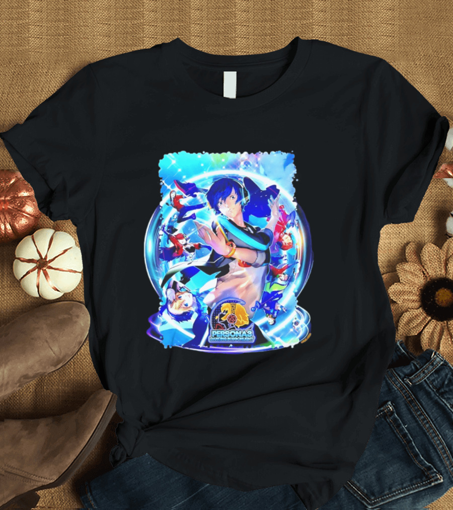 Persona 3 Dancing In Moonlight ATLUS Colorful Character Collage T-Shirt