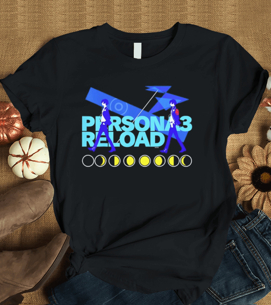 ATLUS Persona 3 Reload Classic Characters Moon Phases T-Shirt