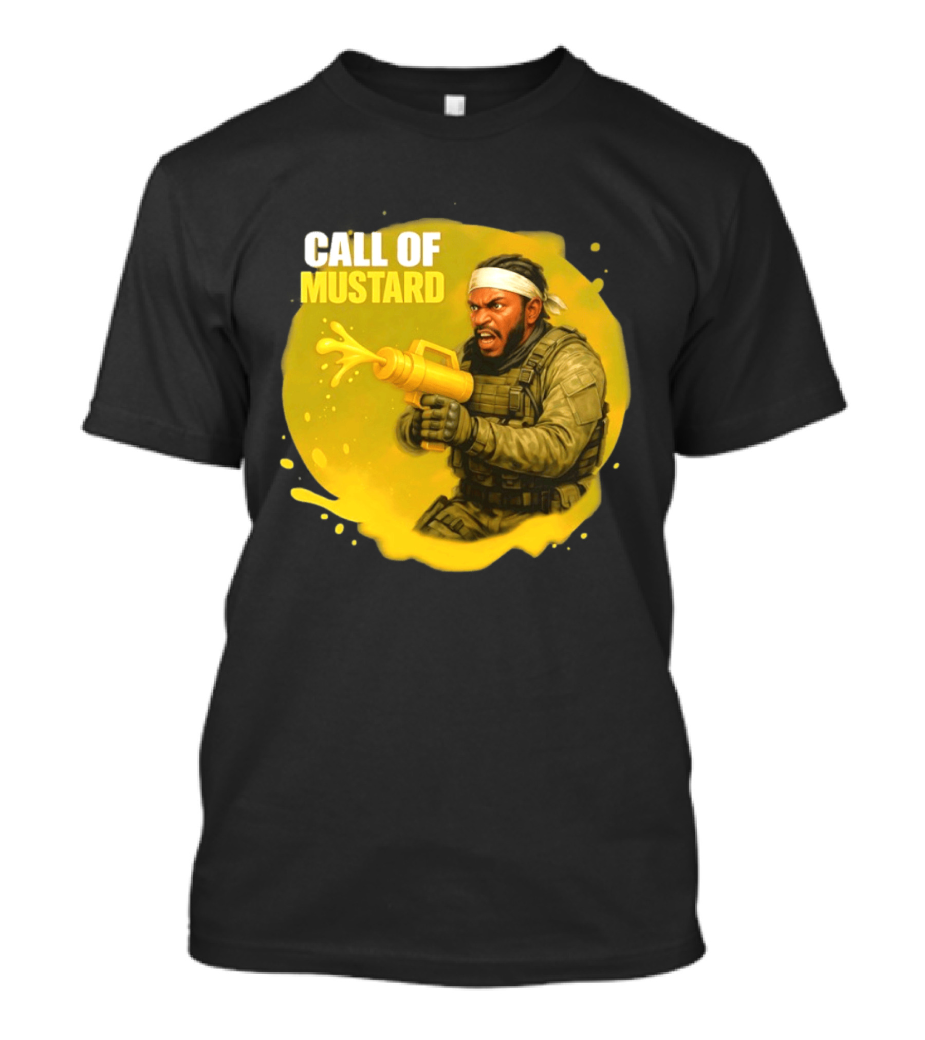 Call Of Mustard Diddy Funny Parody Combat Splash T-Shirt