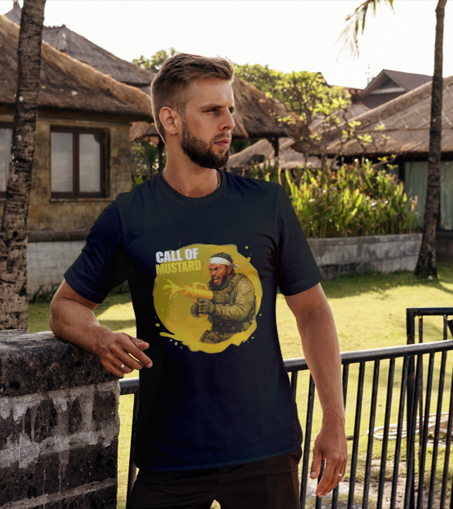 Call Of Mustard Diddy Funny Parody Combat Splash T-Shirt
