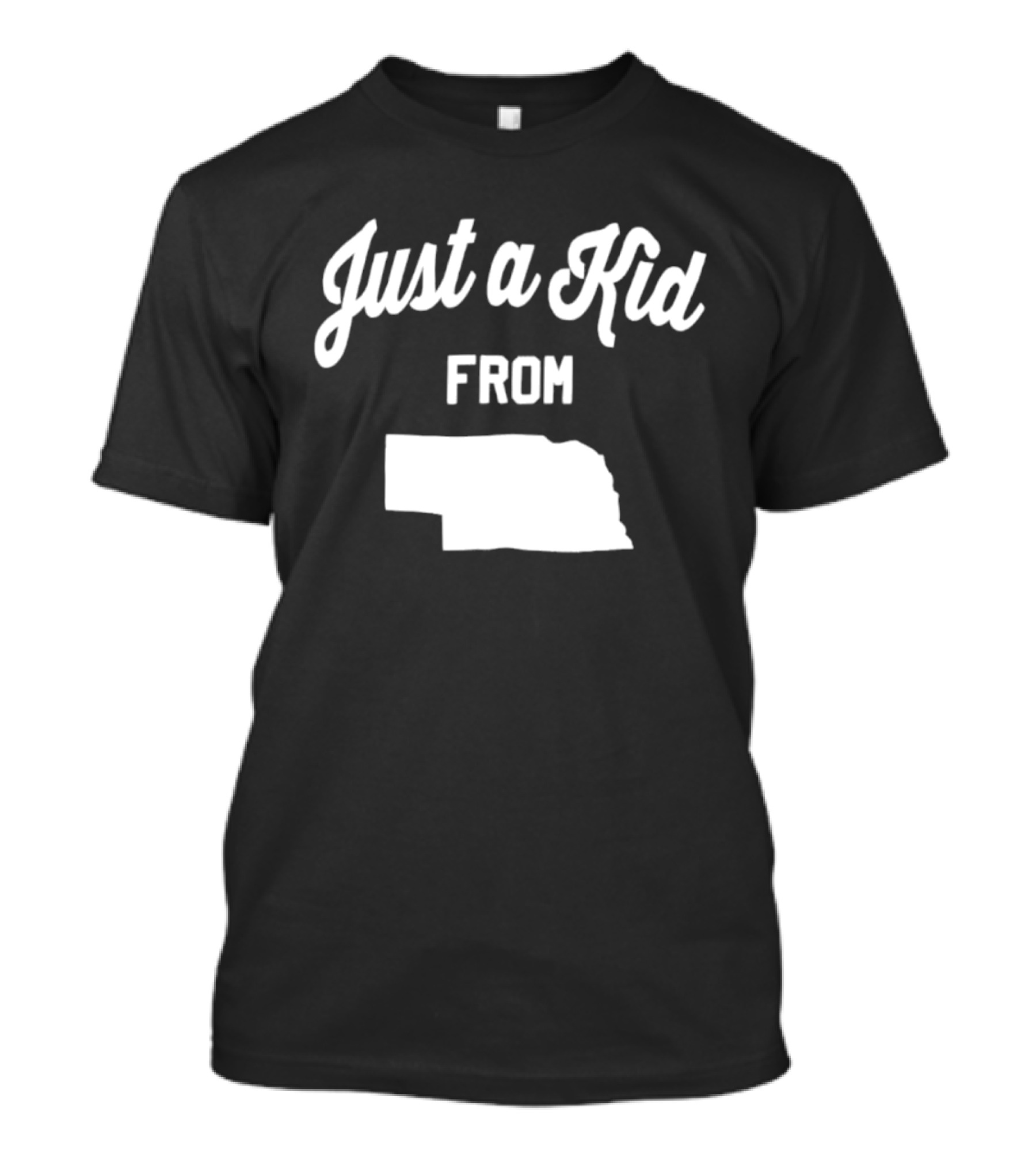 Just A Kid From Nebraska Map T-Shirt
