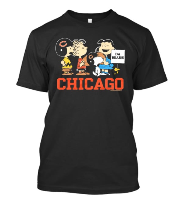 Chicago Bears Peanuts Characters Collaboration Da Bears T-Shirt