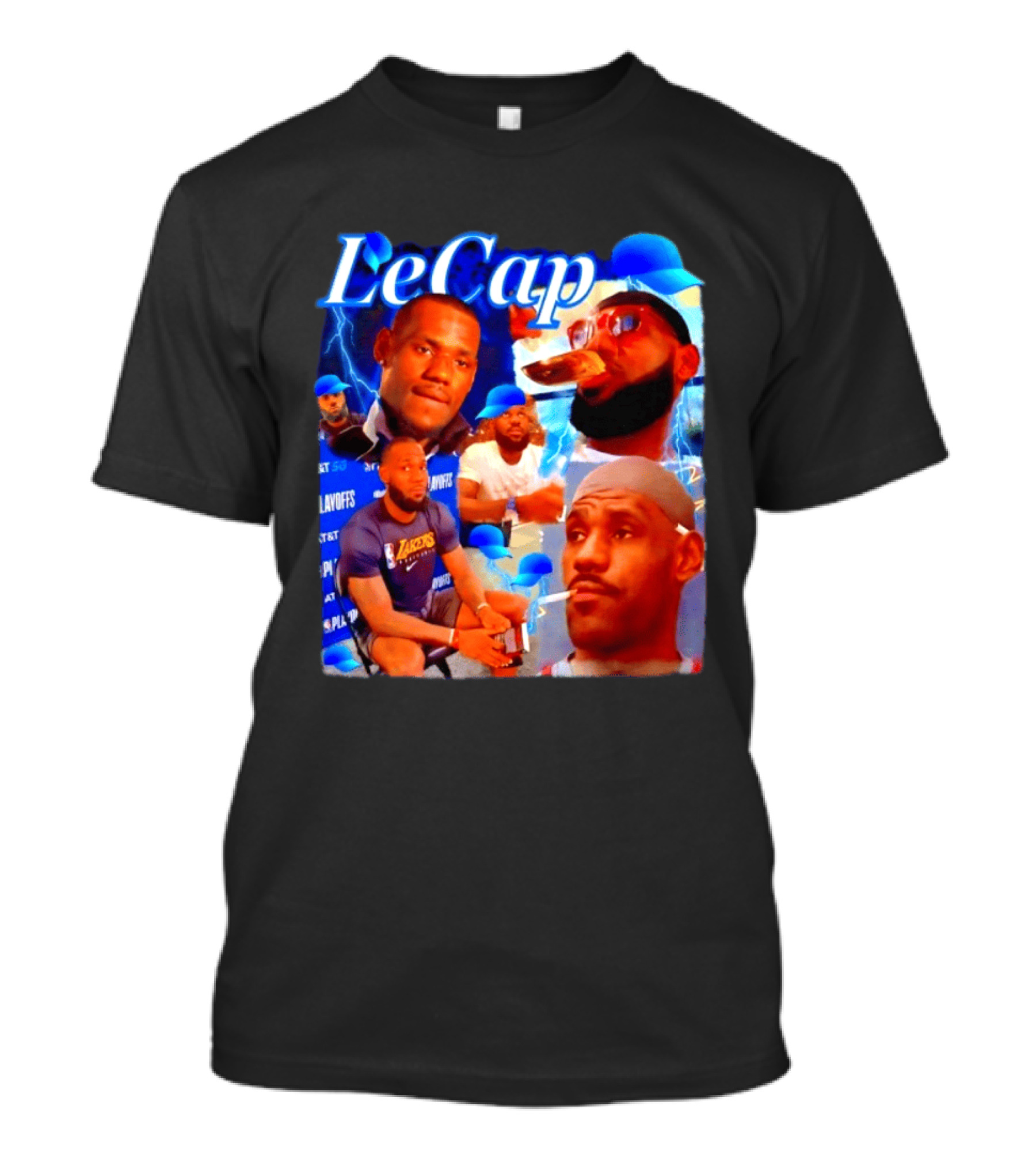 LeBron James LeCap Lakers Playoffs Meme T-Shirt