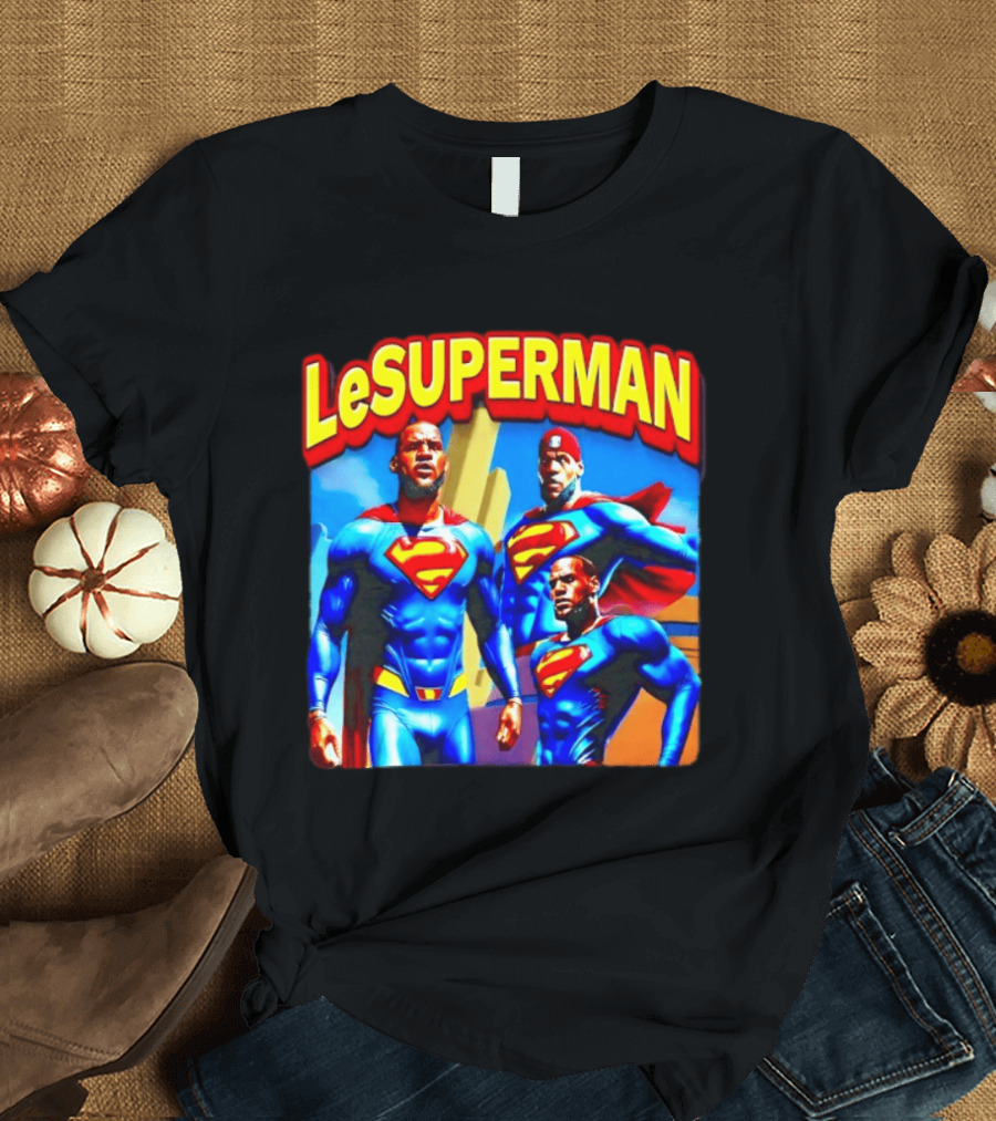 LeBron James LeSuperman Philadelphia 76ers Superhero T-Shirt