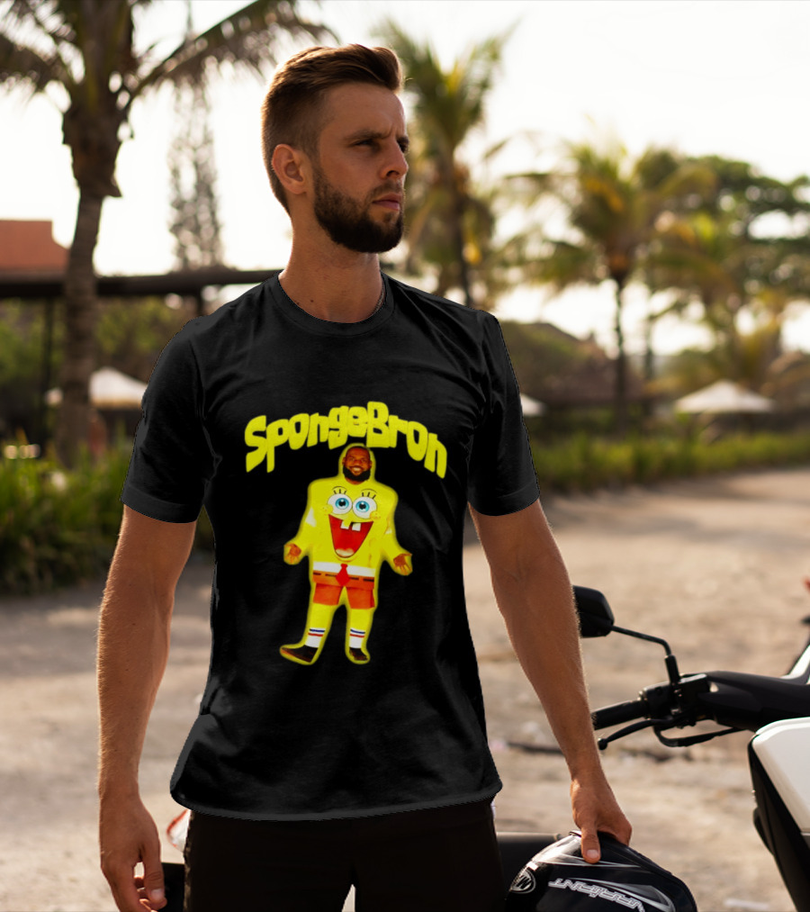 SpongeBron LeBron James Los Angeles Lakers T-Shirt