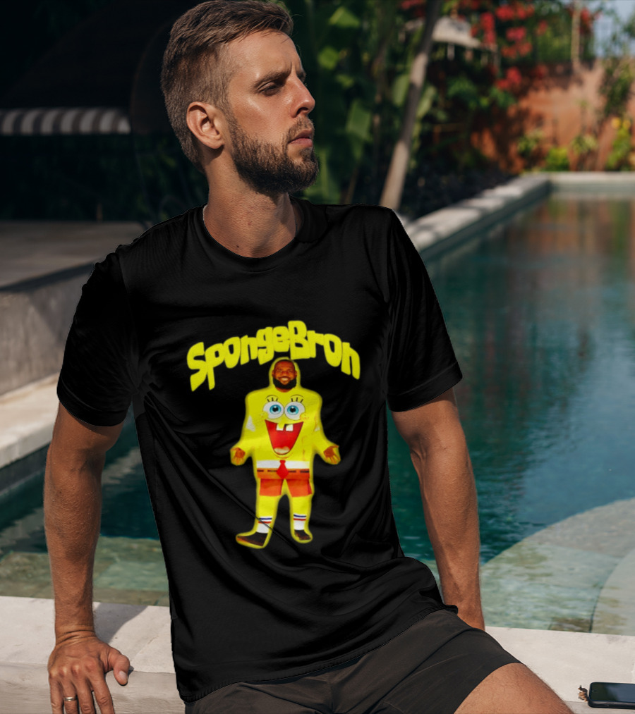 SpongeBron LeBron James Los Angeles Lakers T-Shirt
