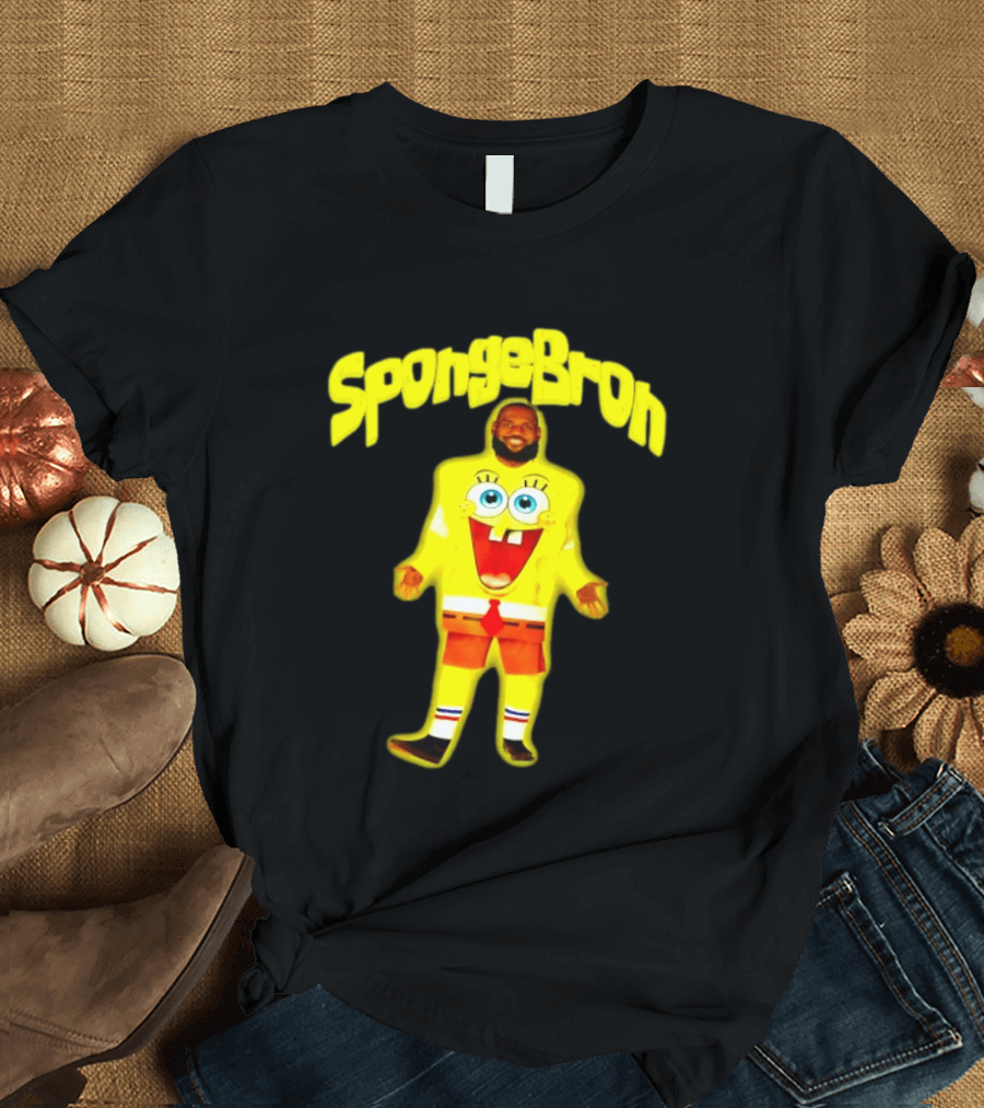 SpongeBron LeBron James Los Angeles Lakers T-Shirt
