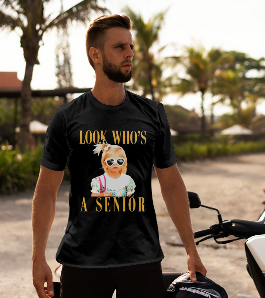 Look Who's A Senior Heart Sunglasses Little Girl Senior Graduation T-Shirt