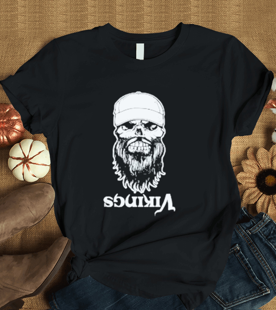 Luke Combs Vikings Tour Skull Beard Hat T-Shirt