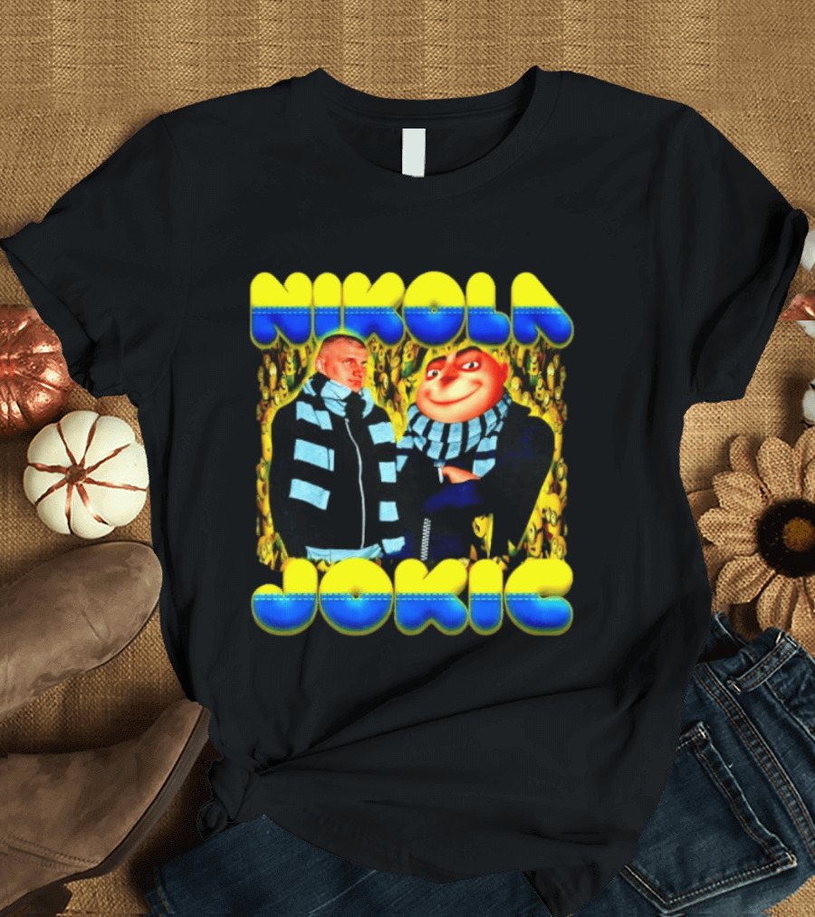 Nikola Jokic Denver Nuggets Gru Minions Scarf T-Shirt