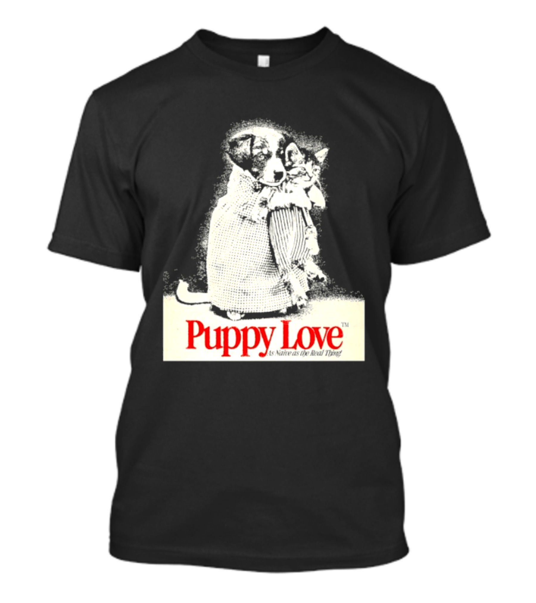 Puppy Love Naive Romance In Print T-Shirt