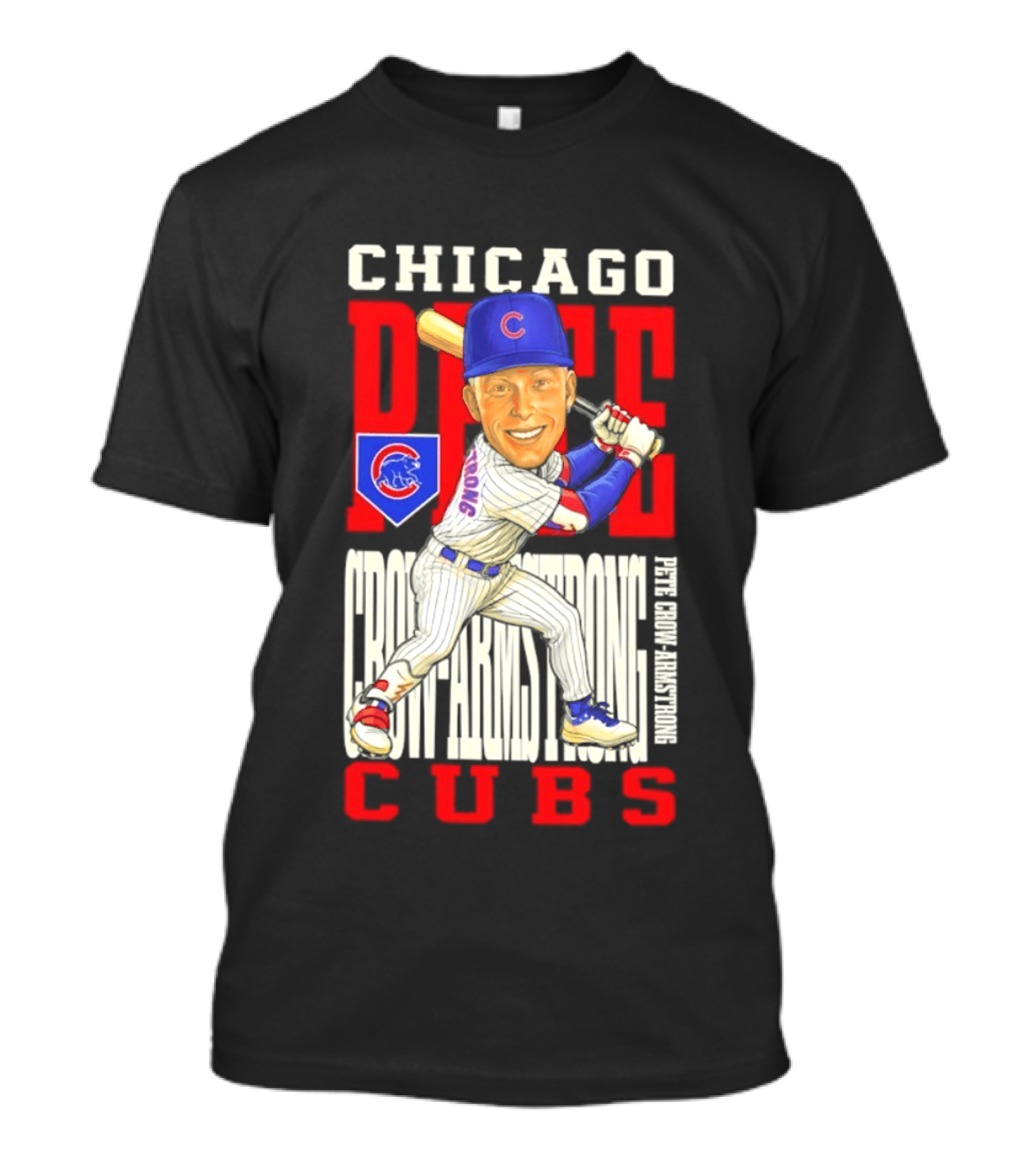 Chicago Pete Cubs Baseball Caricature Clash T-Shirt