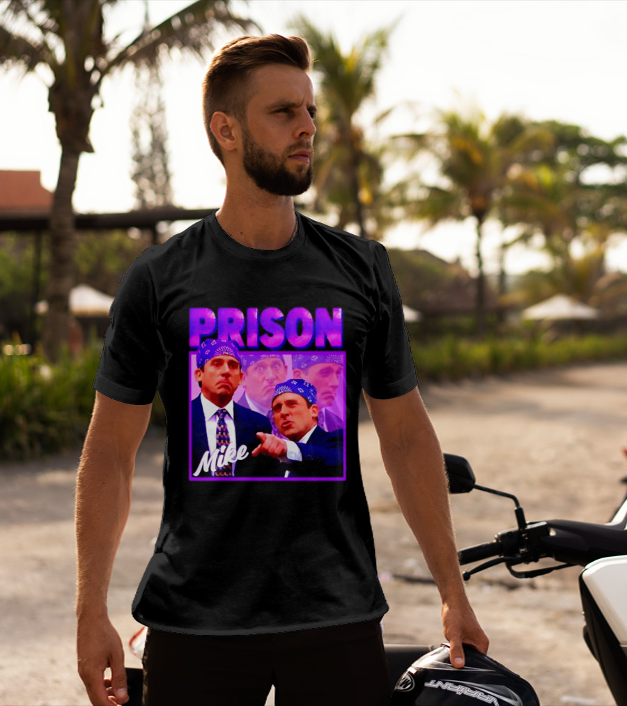Prison Mike The Office Steve Carell Michael Scott Bandana Suit T-Shirt