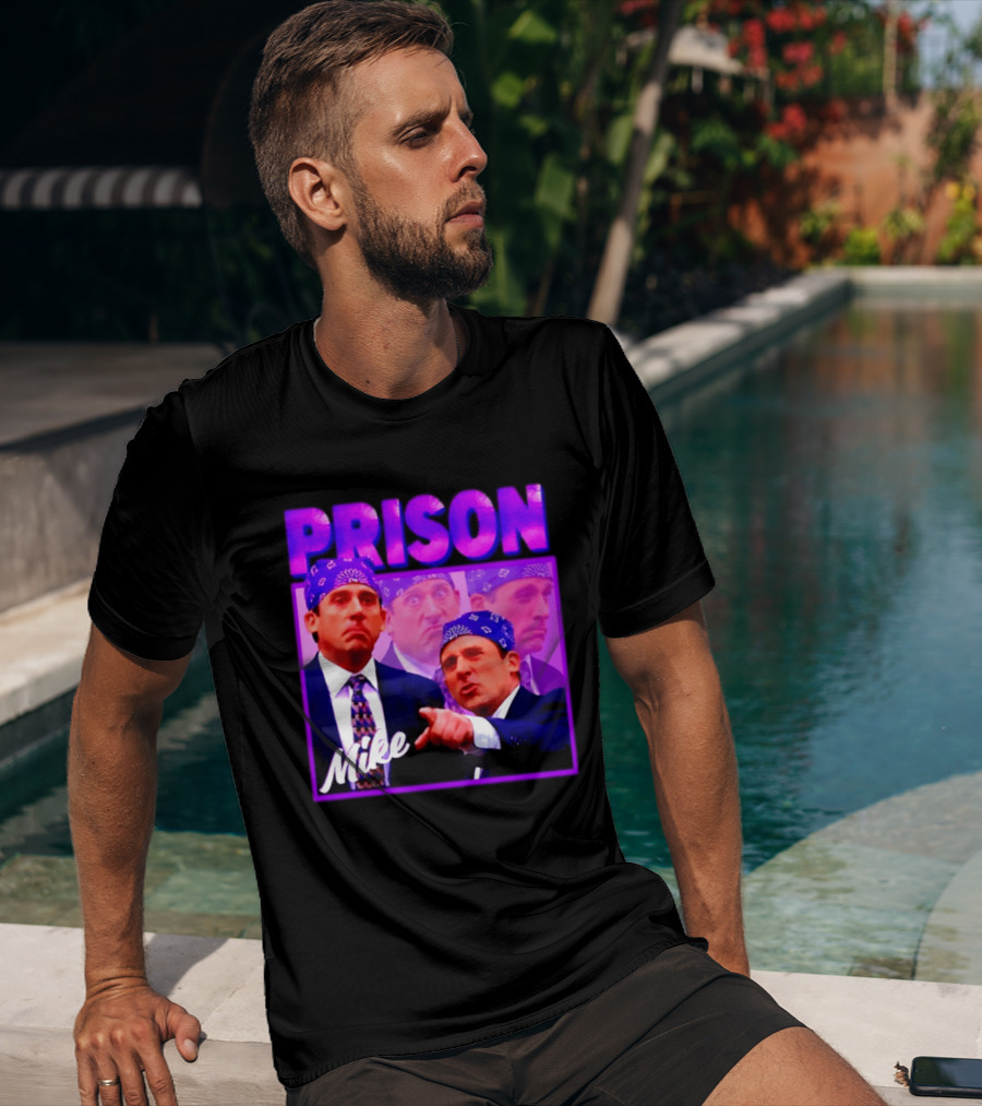 Prison Mike The Office Steve Carell Michael Scott Bandana Suit T-Shirt