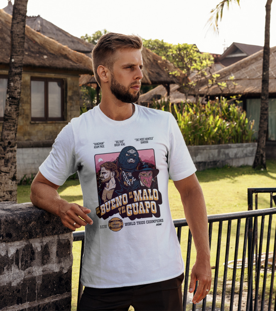 AEW El Bueno El Malo Y El Guapo World Trios Champions T-Shirt