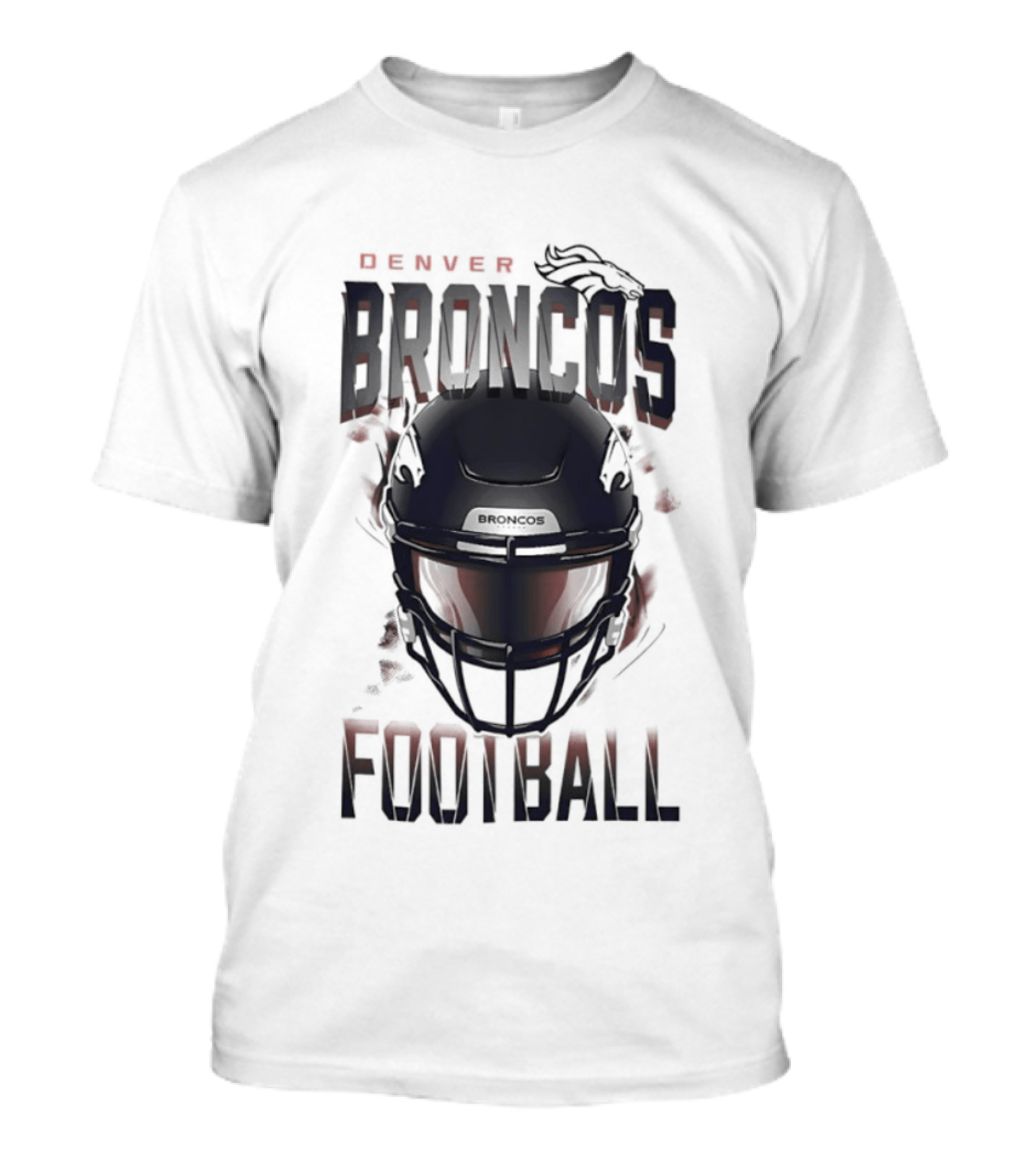 Denver Broncos Football Helmet 2026 Season Broncos Football T-Shirt