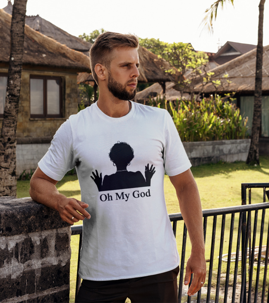 Oh My God Silhouette Hands Up Expression T-Shirt