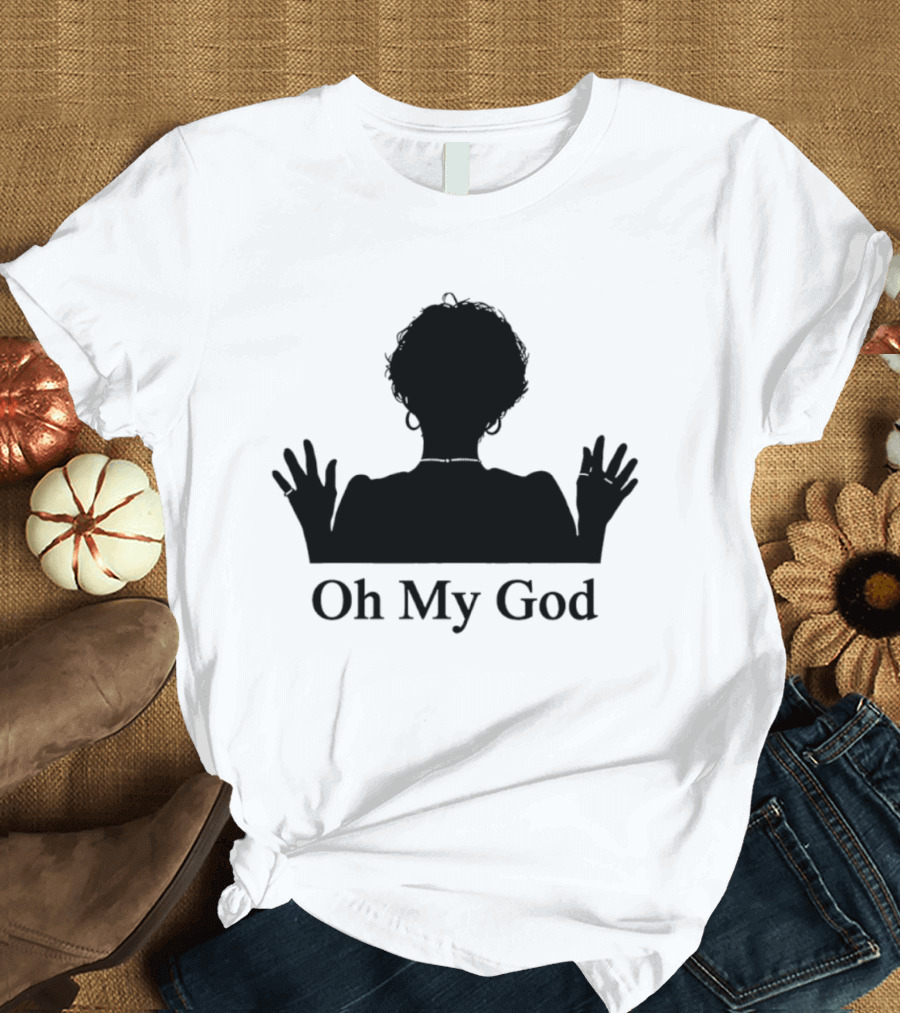 Oh My God Silhouette Hands Up Expression T-Shirt
