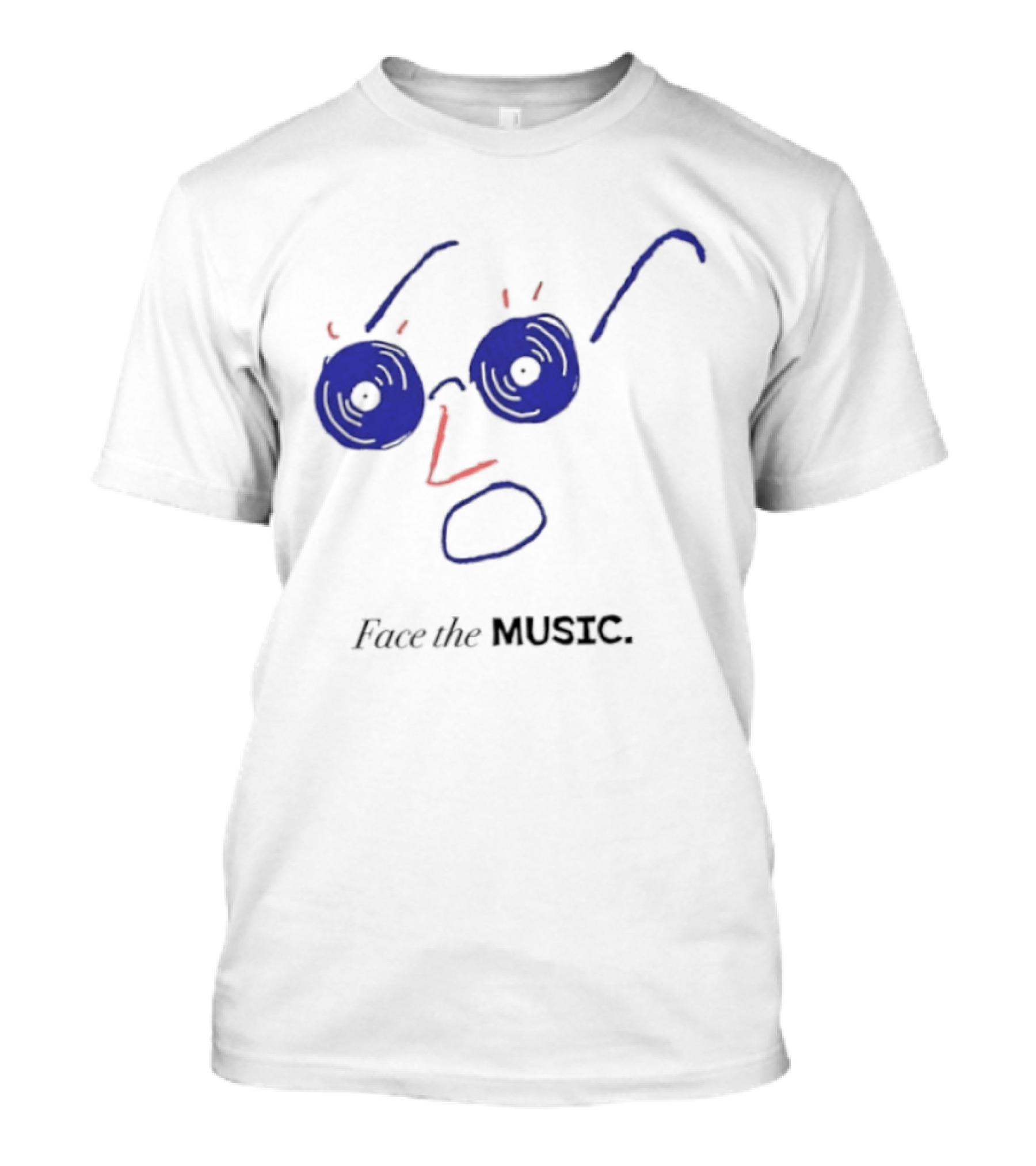 Face The Music Vinyl Record Audiophile Minimalist T-Shirt
