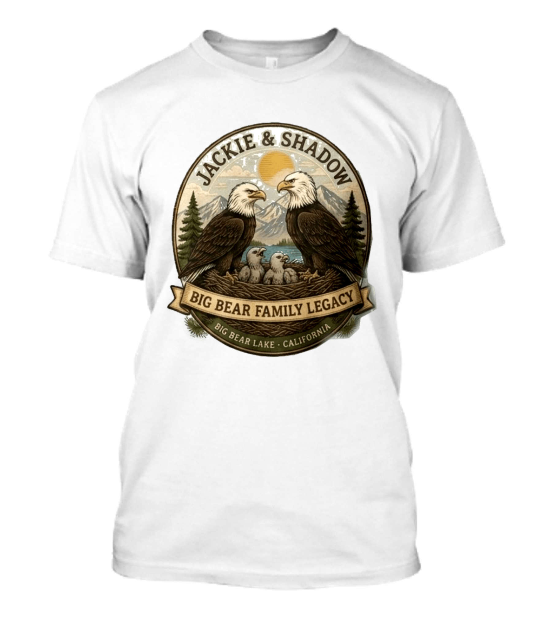 Jackie & Shadow Big Bear Family Legacy Big Bear Lake California Bald Eagles T-Shirt