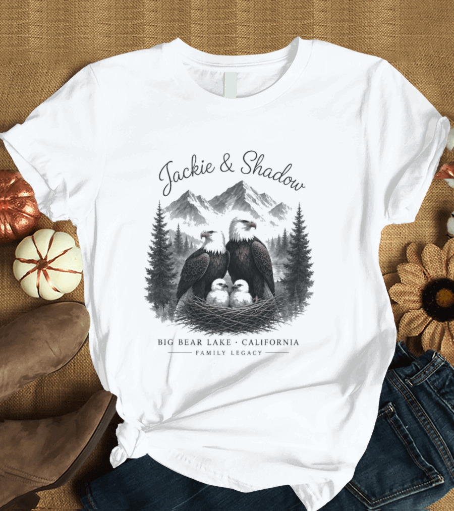Jackie And Shadow Bald Eagles Big Bear Lake California Family Legacy T-Shirt