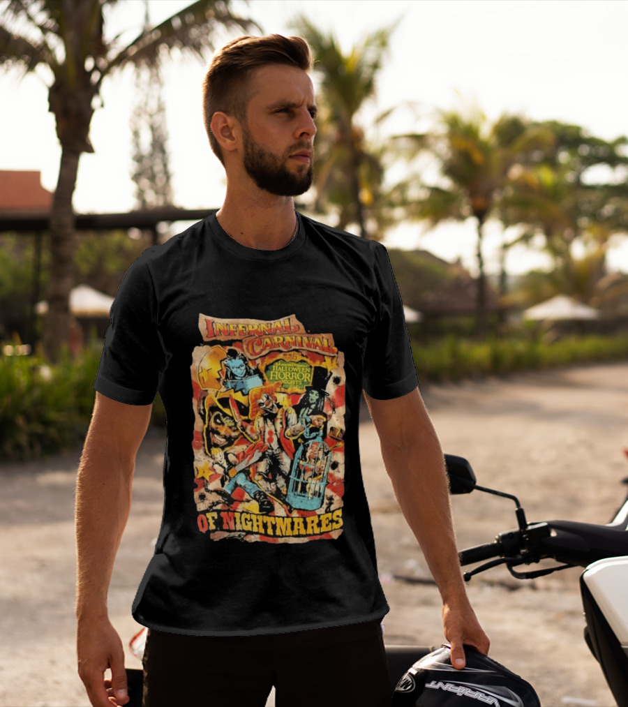 Infernal Carnival Halloween Horror Nights Of Nightmares 2026 T-Shirt