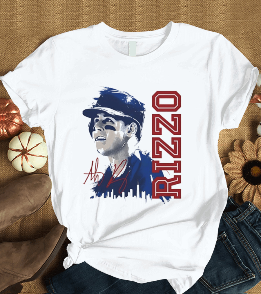 Anthony Rizzo Cubs Splatter Illustration Rizzo T-Shirt