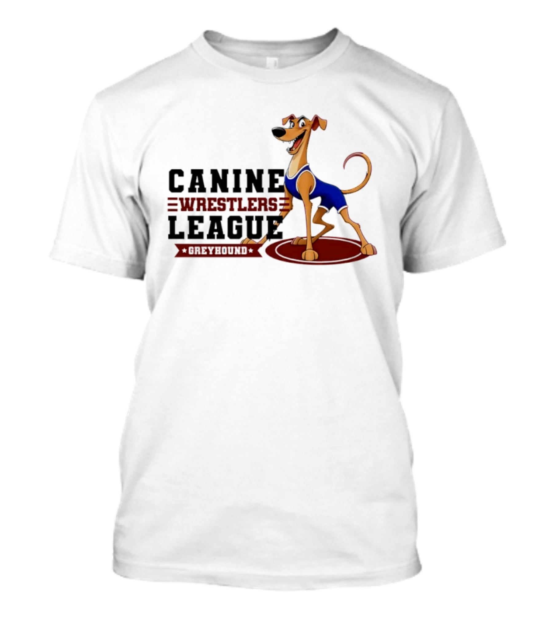 Canine Wrestlers League Greyhound T-Shirt