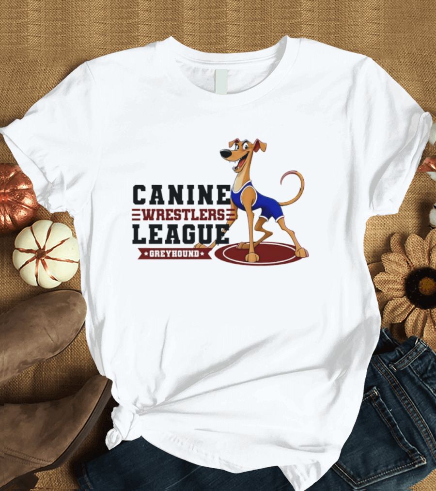 Canine Wrestlers League Greyhound T-Shirt