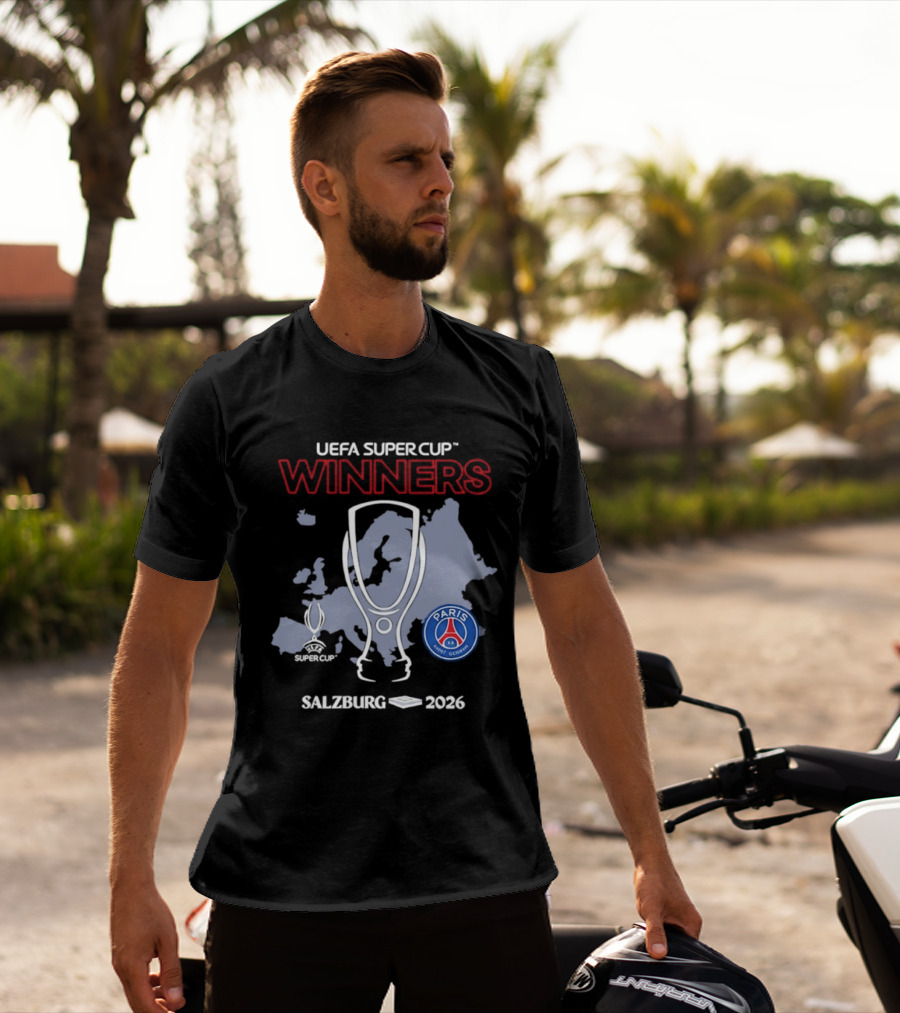 UEFA Super Cup Winners Paris Saint Germain Salzburg 2026 T-Shirt